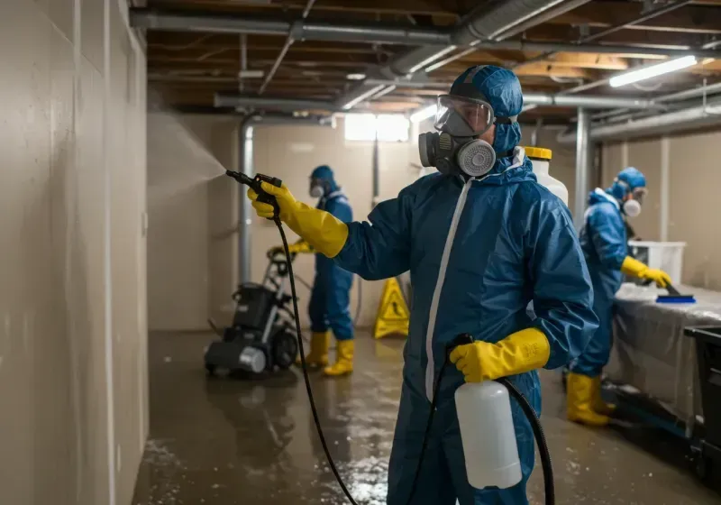 Basement Sanitization and Antimicrobial Treatment process in Eastlake, OH