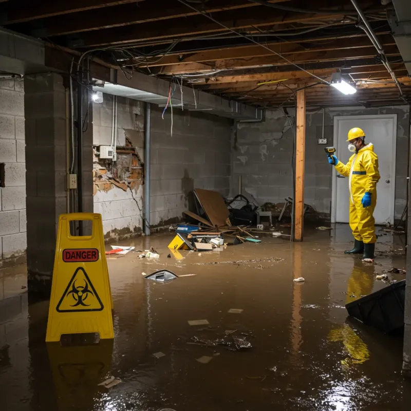 Flooded Basement Electrical Hazard in Eastlake, OH Property